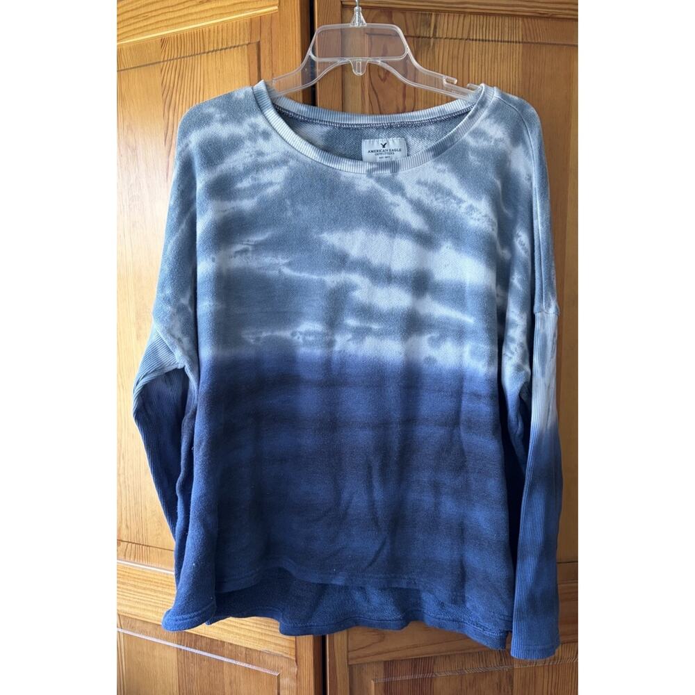 American Eagle Outfitters Womens Pullover Tie-Dye Effect Sweatshirt Size Large